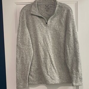 Faded Glory Men's Heather Gray Zip-Up Sweater